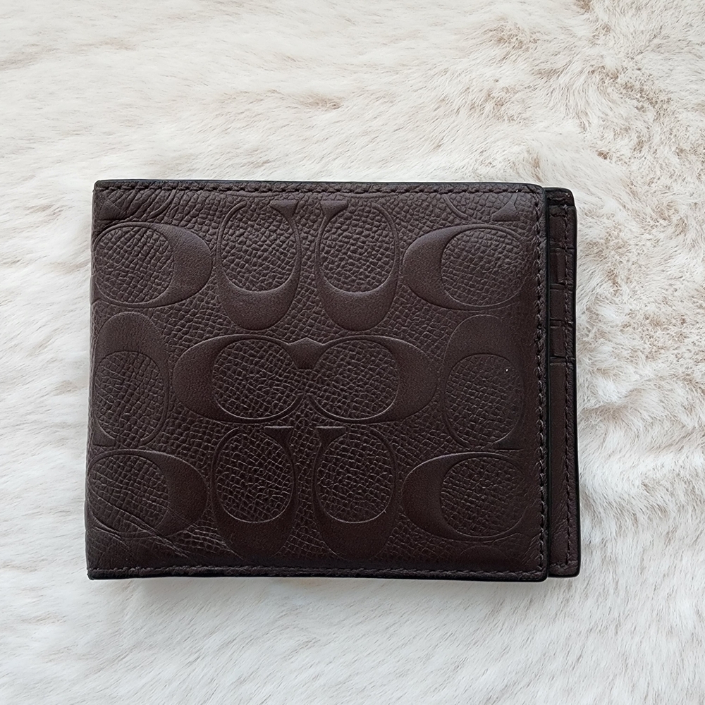 ❤️Coach Wallet Men Dark Brown